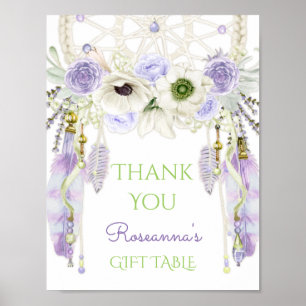 Lavender Dream Catcher Tribal Boho Sign