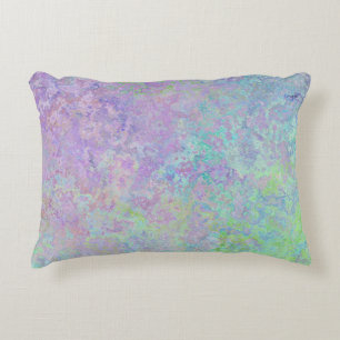 Lavender Dream Neon Pastel Alcohol Ink Abstract Decorative Cushion