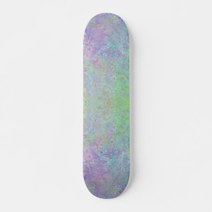 Lavender Dream Neon Pastel Alcohol Ink Abstract Skateboard