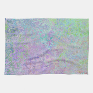 Lavender Dream Neon Pastel Alcohol Ink Abstract Tea Towel