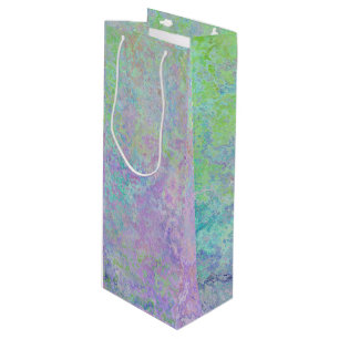 Lavender Dream Neon Pastel Alcohol Ink Abstract Wine Gift Bag