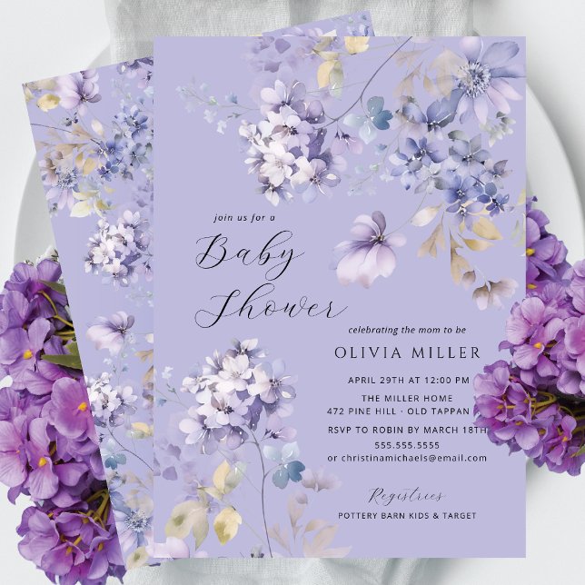 Lavender Dreams Baby Shower Invitations (Creator Uploaded)