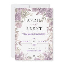 Lavender Dreams Floral Wedding Invitation