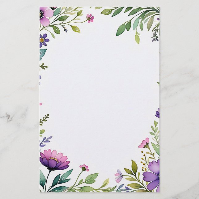 Lavender Dreams Stationery (Front)