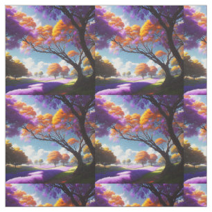**"Lavender Dreams Under Jacaranda Skies"** Fabric