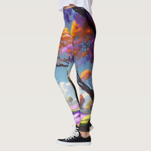 **"Lavender Dreams Under Jacaranda Skies"** Leggings