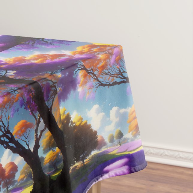 **"Lavender Dreams Under Jacaranda Skies"** Tablecloth (In Situ)