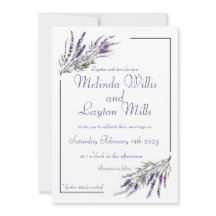 Lavender Dreams: Watercolor Wedding Invitation