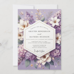 Lavender Dreamy Blossom Wedding Invitation