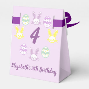 Lavender Easter 4th Birthday Favour Box