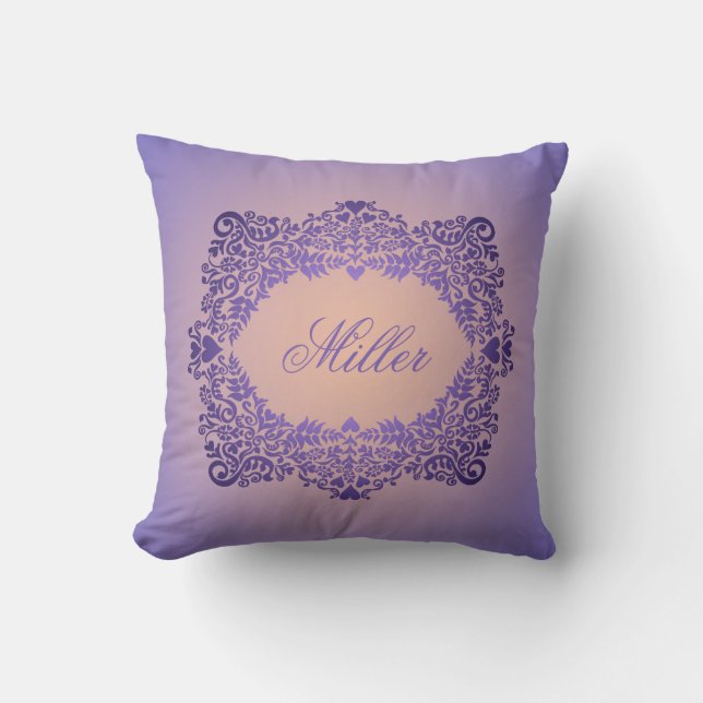 Lavender Elegance Personalised Cushion (Front)
