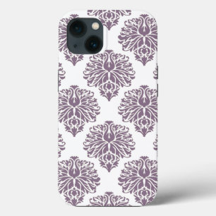 Lavender Elegant Damask iPhone 13 Case