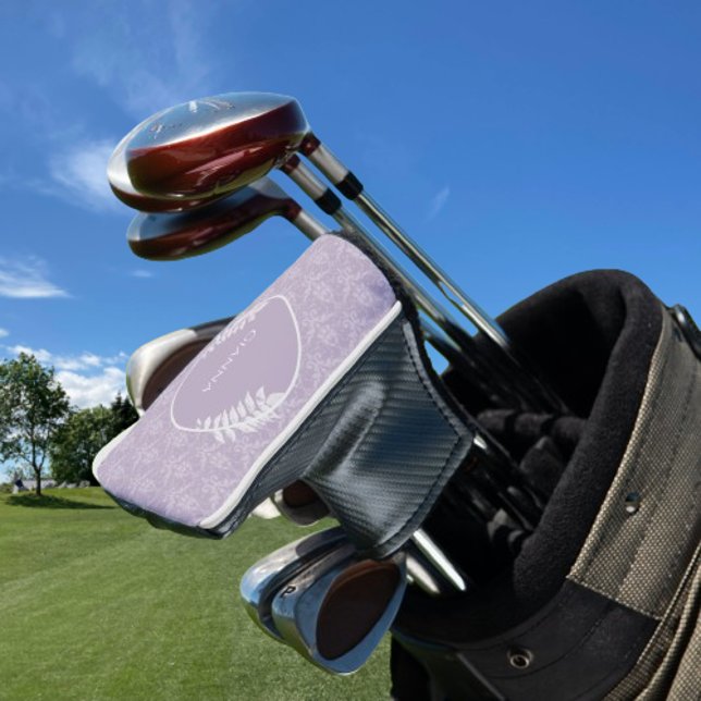 Lavender Elegant Damask Golf Head Cover (Lavender Elegant Damask Golf Head Cover)