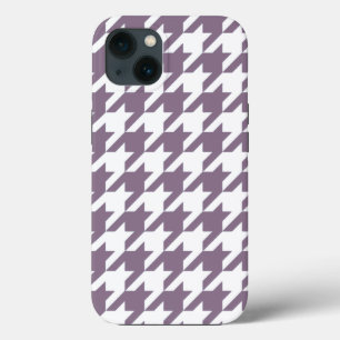 Lavender Elegant Houndstooth iPhone 13 Case