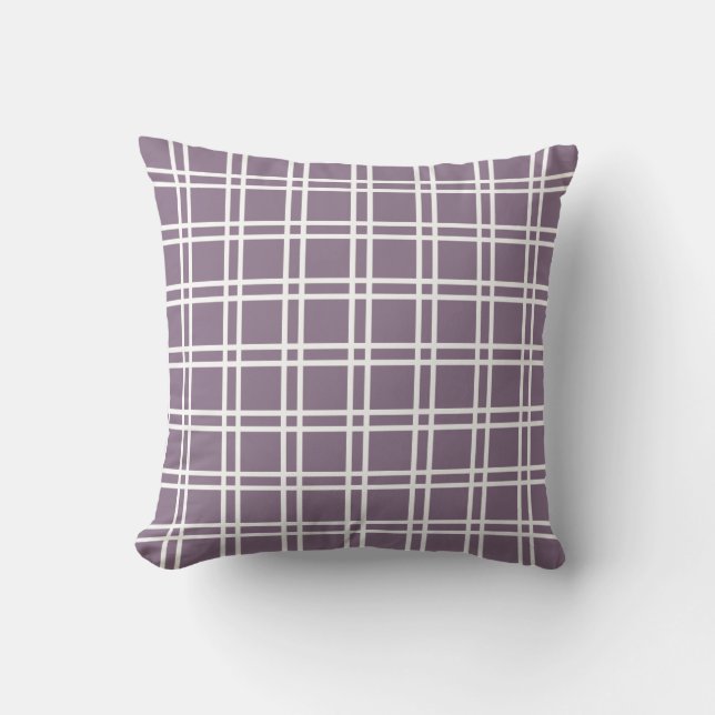 Lavender Elegant Lattice @ Emporiomoffa Cushion (Front)