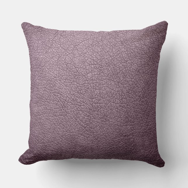 Lavender Elegant Leather Look Cushion (Front)