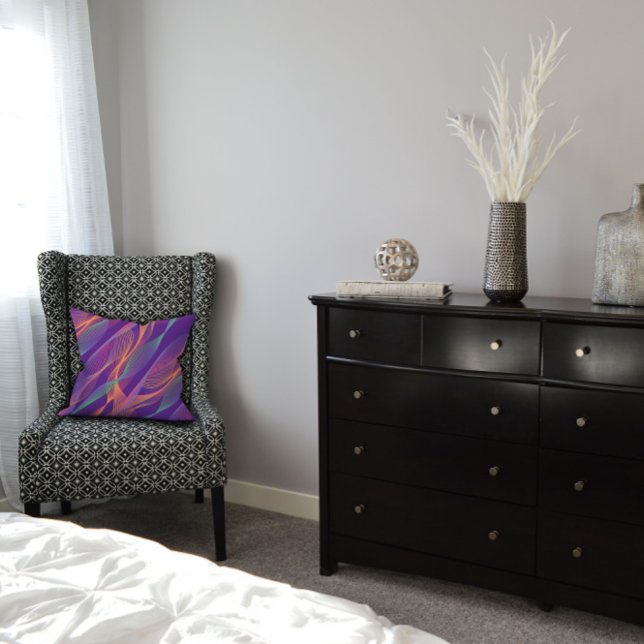 Lavender  elegant  wavy  cushion (Creator Uploaded)