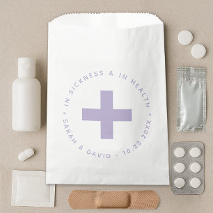Lavender Emergency Kit In Sickness and in Health Favour Bag