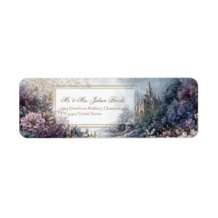 Lavender Enchanted Forest Gilded Castle Address Return Address Label