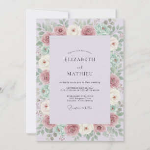 Lavender Enchanting Meadow Wedding Invitation