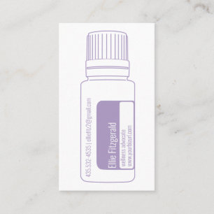 Lavender Essential Oil Bottle Business Card