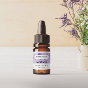 Lavender Essential Oils Bottle Packaging Label