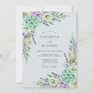 Lavender Ethereal Spring Wedding Invitation