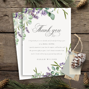 Lavender Eucalyptus Bunch Bridal Shower Invite