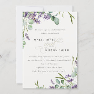 Lavender Eucalyptus Bunch Couples Shower Invite