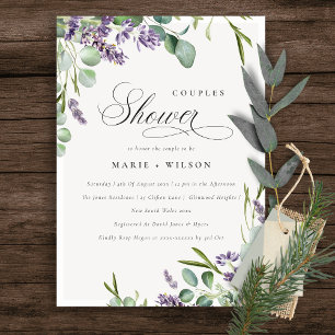 Lavender Eucalyptus Bunch Couples Shower Invite