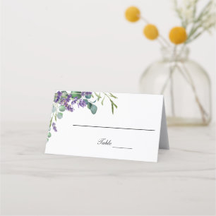 Lavender Eucalyptus Floral Botanical Table Place Card