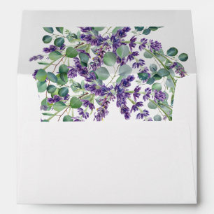 Lavender Eucalyptus Floral Elegant Wedding Envelope