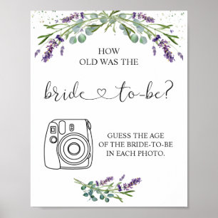 Lavender Eucalyptus How Old Was the Bride Poster