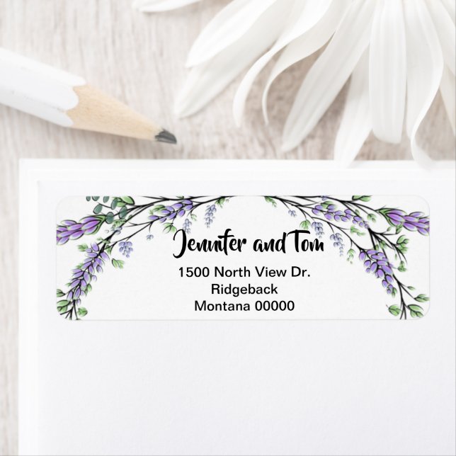 Lavender  Eucalyptus Label Return Address Label (Insitu)