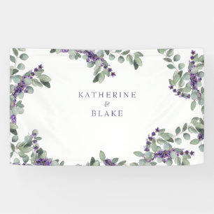 Lavender & Eucalyptus Names Wedding Banner