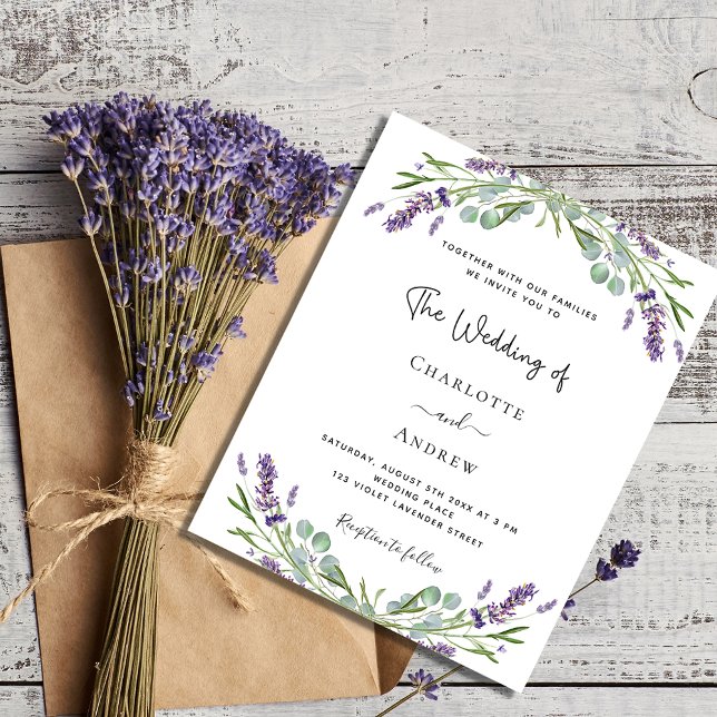 Lavender eucalyptus QR wedding budget invitation (Creator Uploaded)