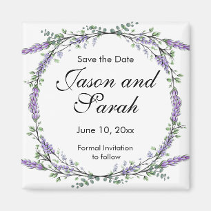 Lavender eucalyptus watercolor collection magnet