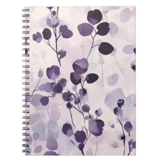 Lavender Eucalyptus Watercolor Floral Notebook