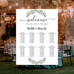 Lavender eucalyptus wedding seating chart