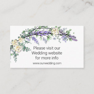 Lavender eucalyptus yellow roses botanical enclosure card