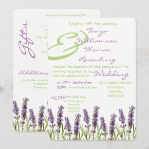 Lavender Evening Invitation