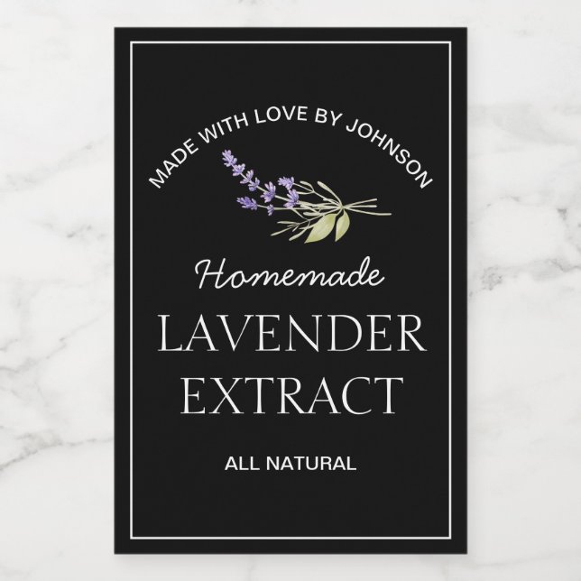 Lavender Extract Label (Single Label)