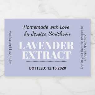 Lavender Extract Modern Label Sticker ZEX_001d