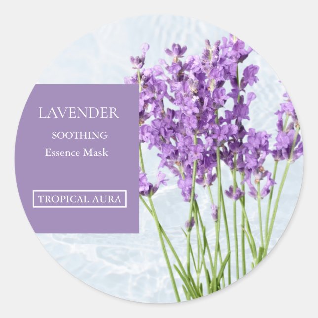 Lavender Facial Mask Label (Front)