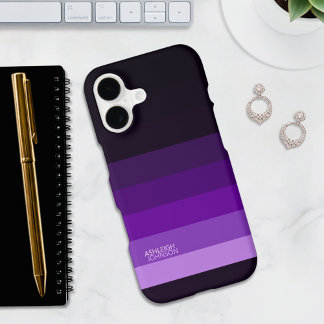 Lavender Fade Gradient Color Stripes 