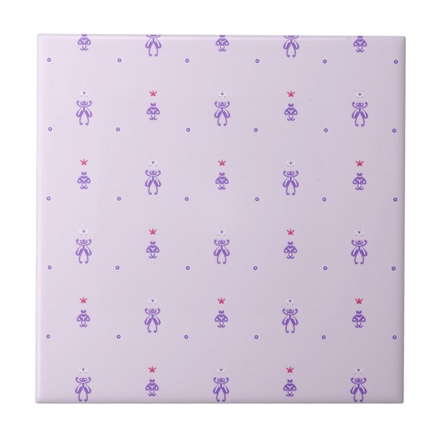Lavender Fairy Runes  Ceramic Tile (Front)
