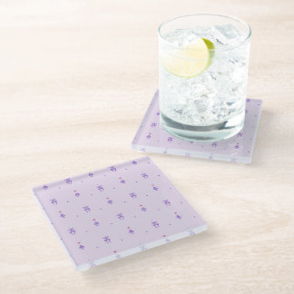 Lavender Fairy Runes Glass Coaster