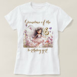Lavender Fairy wildflower Grandad of birthday girl T-Shirt<br><div class="desc">Fantasy Fairy wildflower pastel</div>