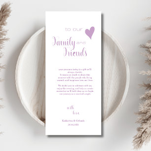 Lavender Family & Friends Place Setting Cards