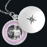 Lavender Fancy Photo Frame Locket Necklace<br><div class="desc">Elegant and simple photo frame design.</div>